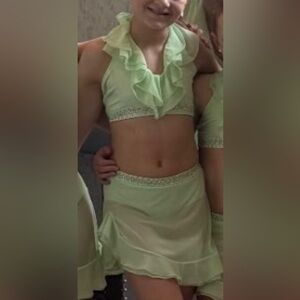 Lyrical Costume - flowy lime green top and skirt